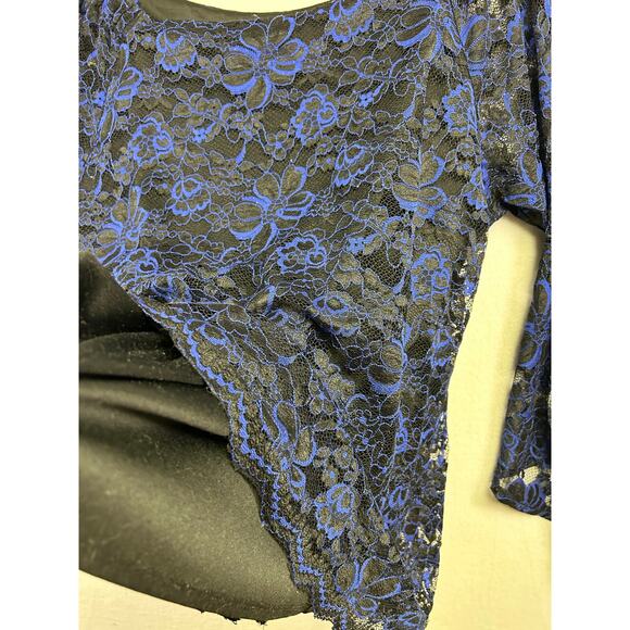 Women’s Relativity Blue Lace Bell Sleeve Top Piratecore Dark Feminine XL Top - Picture 6 of 11